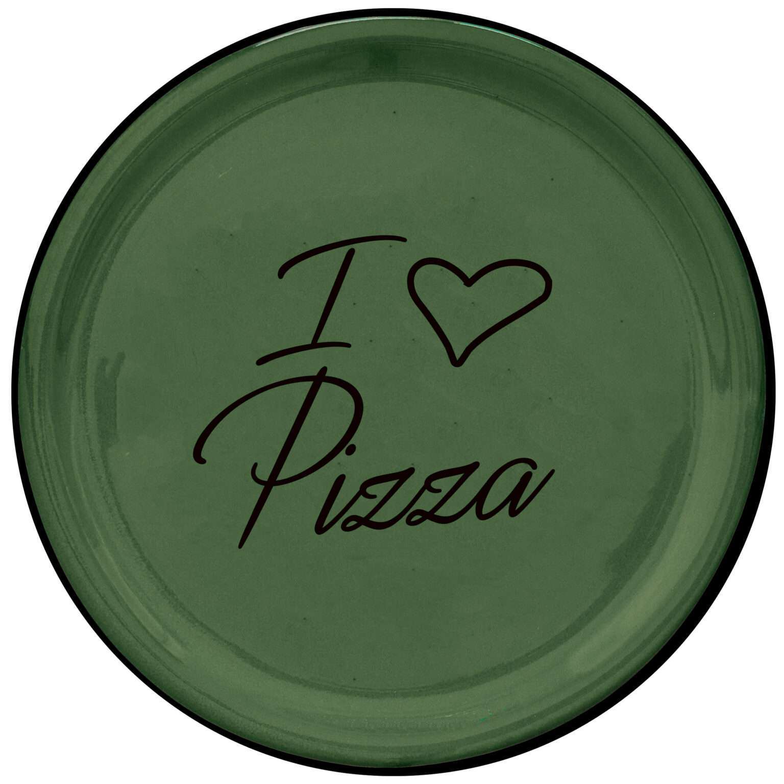 PLATO DE PIZZA NEGRO “I ❤ PIZZA” - Bosco